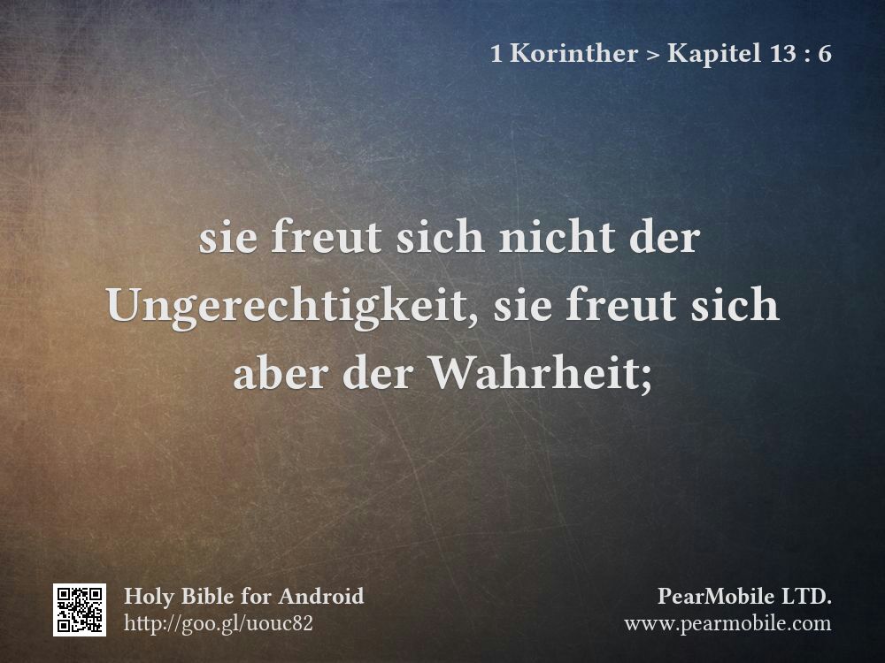 1 Korinther, Kapitel 13:6